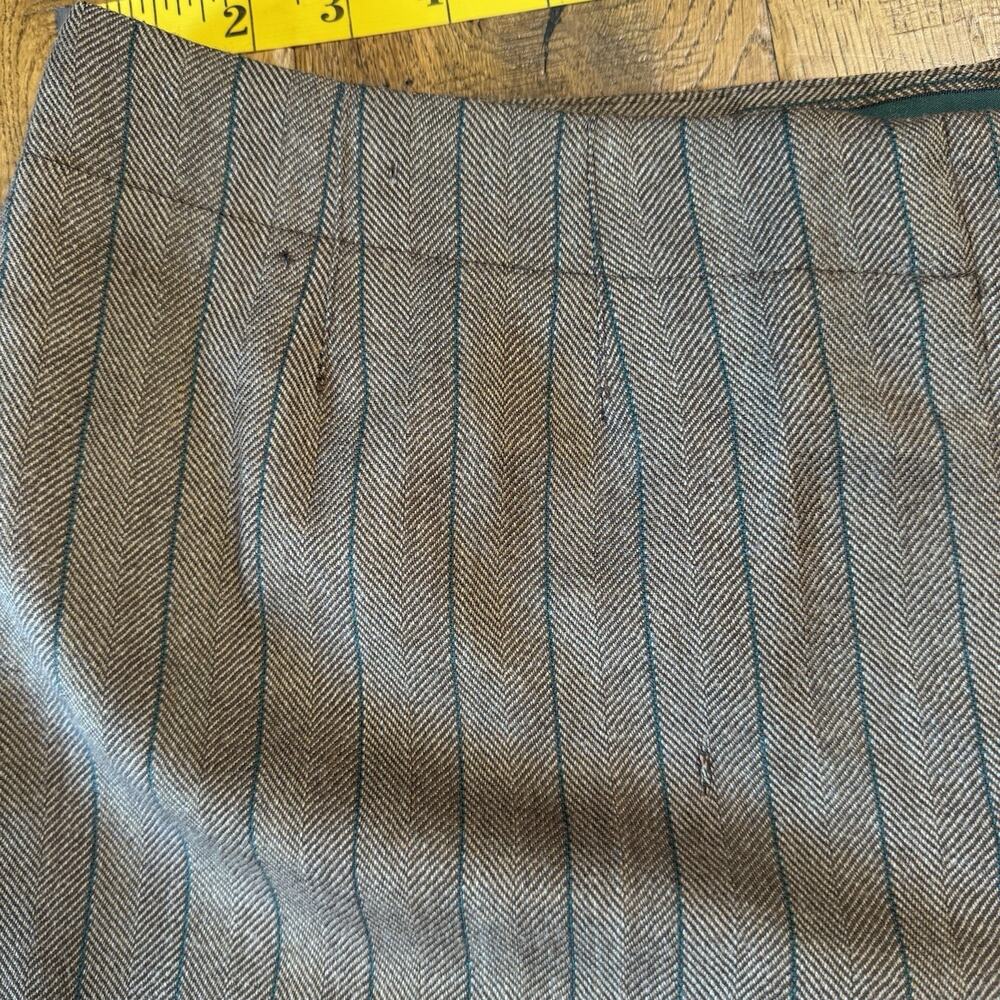 VTG Harve Benard Holtzman 100% Wool Brown Pinstripe Pants Trousers Womens Sz 16 - Picture 4 of 7